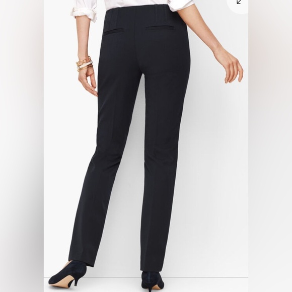 Talbots Refined Bi-Stretch Side-Zip Straight-Leg Curvy Fit Pants Size 16 Black - Picture 3 of 15